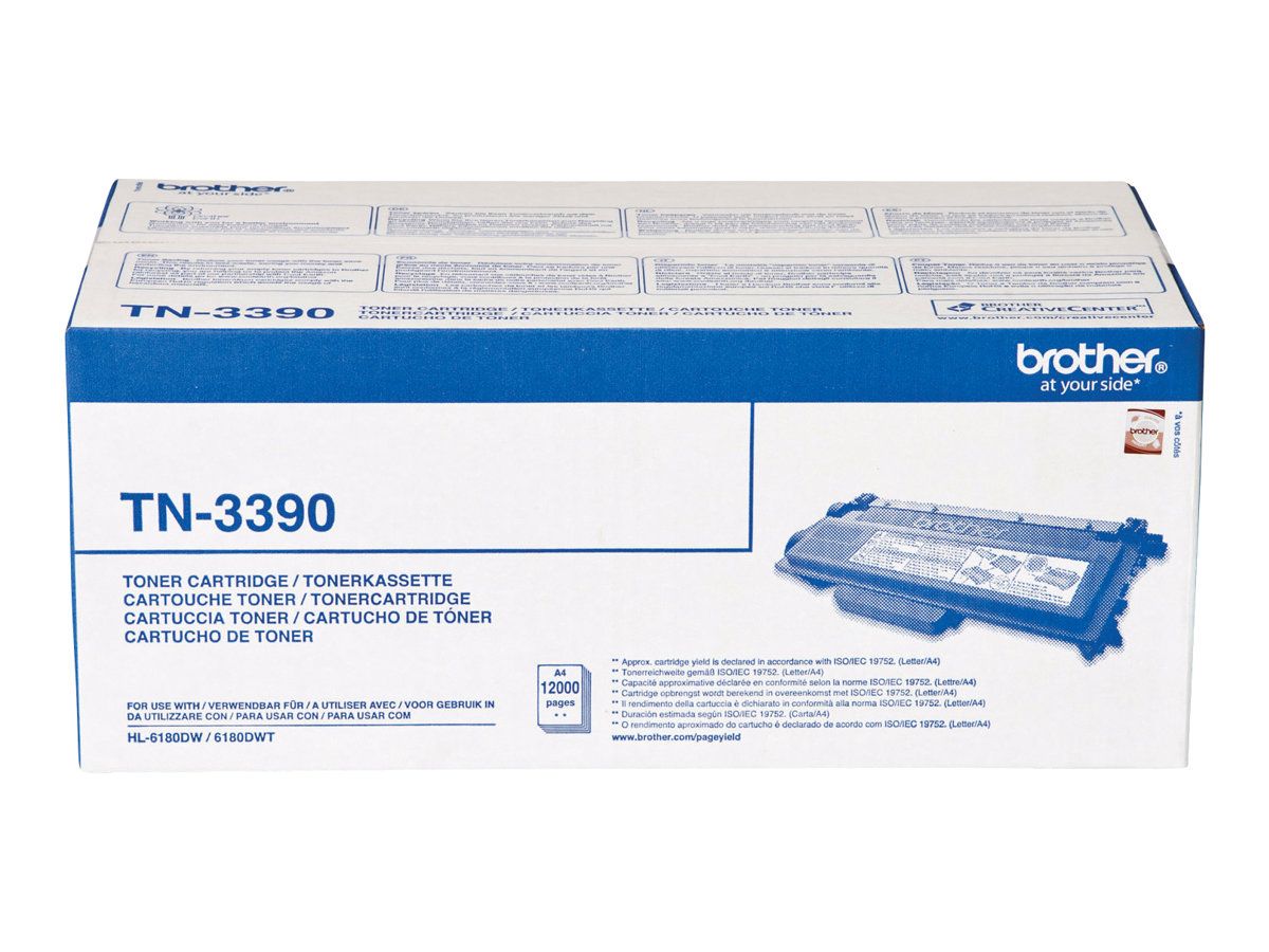 Cartus toner Brother TN3390 ,Negru ,12 000 pagini ,Original (TN3390) 