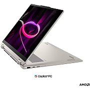 Laptop Lenovo Yoga 7 2-in-1 14AGP11 83TD003PRM, 14 inch 1920 x 1200 Touchscreen, AMD Ryzen AI 5 435 (6 C / 12 T, 2.0 GHz - 4.5 GHz, 14 MB cache, 28 W), 16 GB LPDDR5x, 512 GB SSD, AMD AMD Radeon 840M, Free DOS, Tastatura English, Seashell