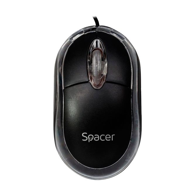 MOUSE  Spacer, PC sau NB, cu fir, USB, optic, 800 dpi, butoane/scroll 3/1, , negru, 
