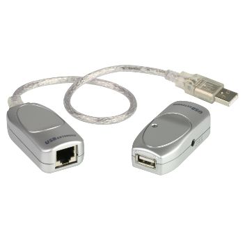 CABLU USB ATEN, prelungitor, conector USB 1.1 (T) | RJ-45 (M), gri,  UCE60-AT  (include TV 0.15 lei)