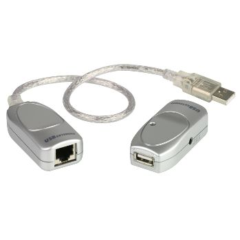 CABLU USB ATEN, prelungitor, conector USB 1.1 (T) | RJ-45 (M), gri, 
