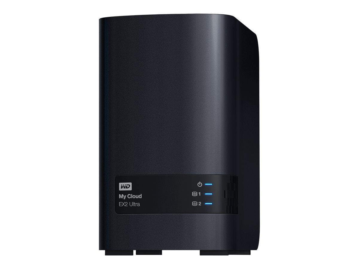 NAS WD My Cloud Expert Series EX2 Ultra 0TB (nepopulat) RAID, My Cloud OS 5, Marvell ARMADA 385 1.3GHz dual-core CPU, 1GB DDR3, 256-bit AES hardware encryption, Backup Software, Additional 2x USB 3.0 Type-A ports for additional accessories, Black_1