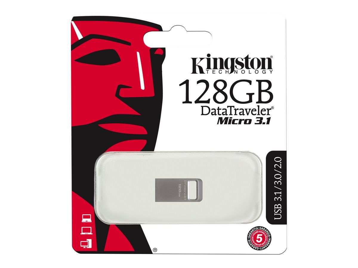 Kingston 128GB DTMicro USB 3.1/3.0 Type-A metal ultra-compact drive  EAN: 740617242928_1